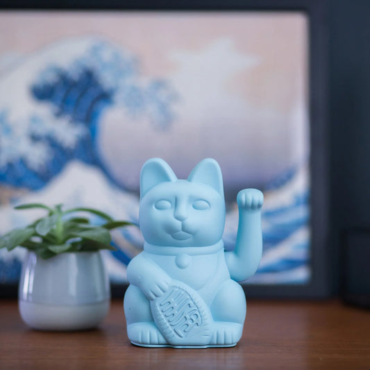 Lucky Cat Azul Claro