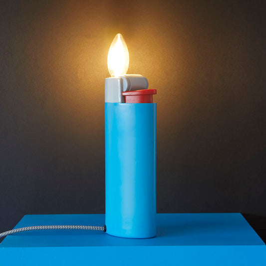 Lámpara de mesa Mechero azul