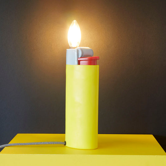 Lámpara de mesa Mechero amarilla