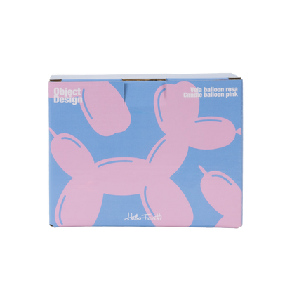 Vela Balloon Dog Rosa
