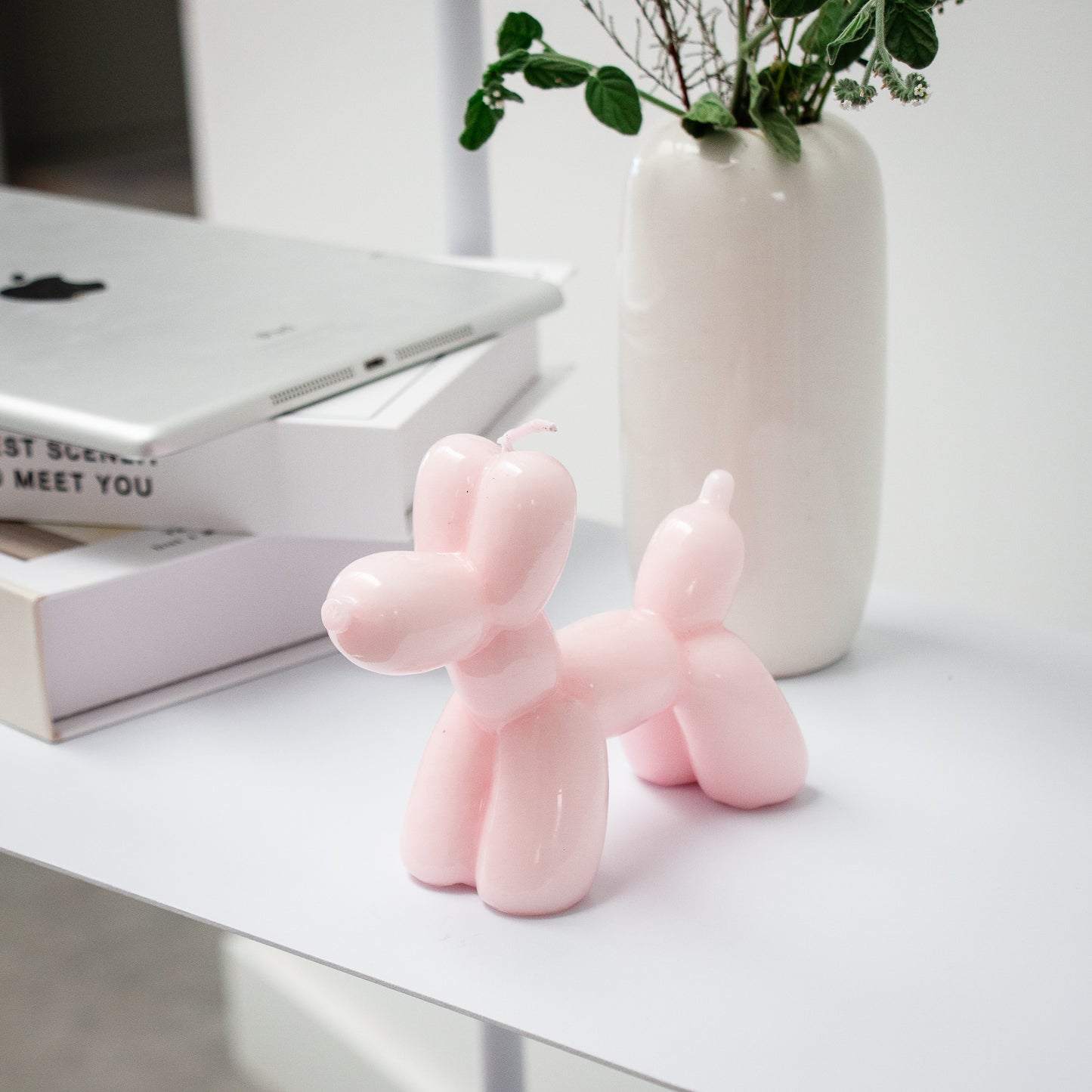 Vela Balloon Dog Rosa