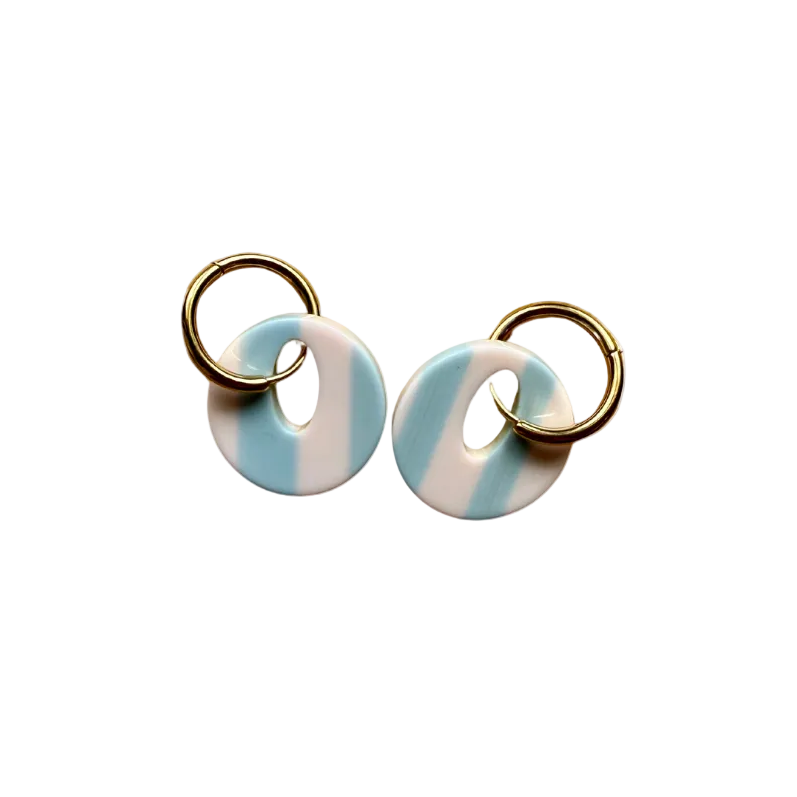 Pendientes Calypso (azul y blanco)