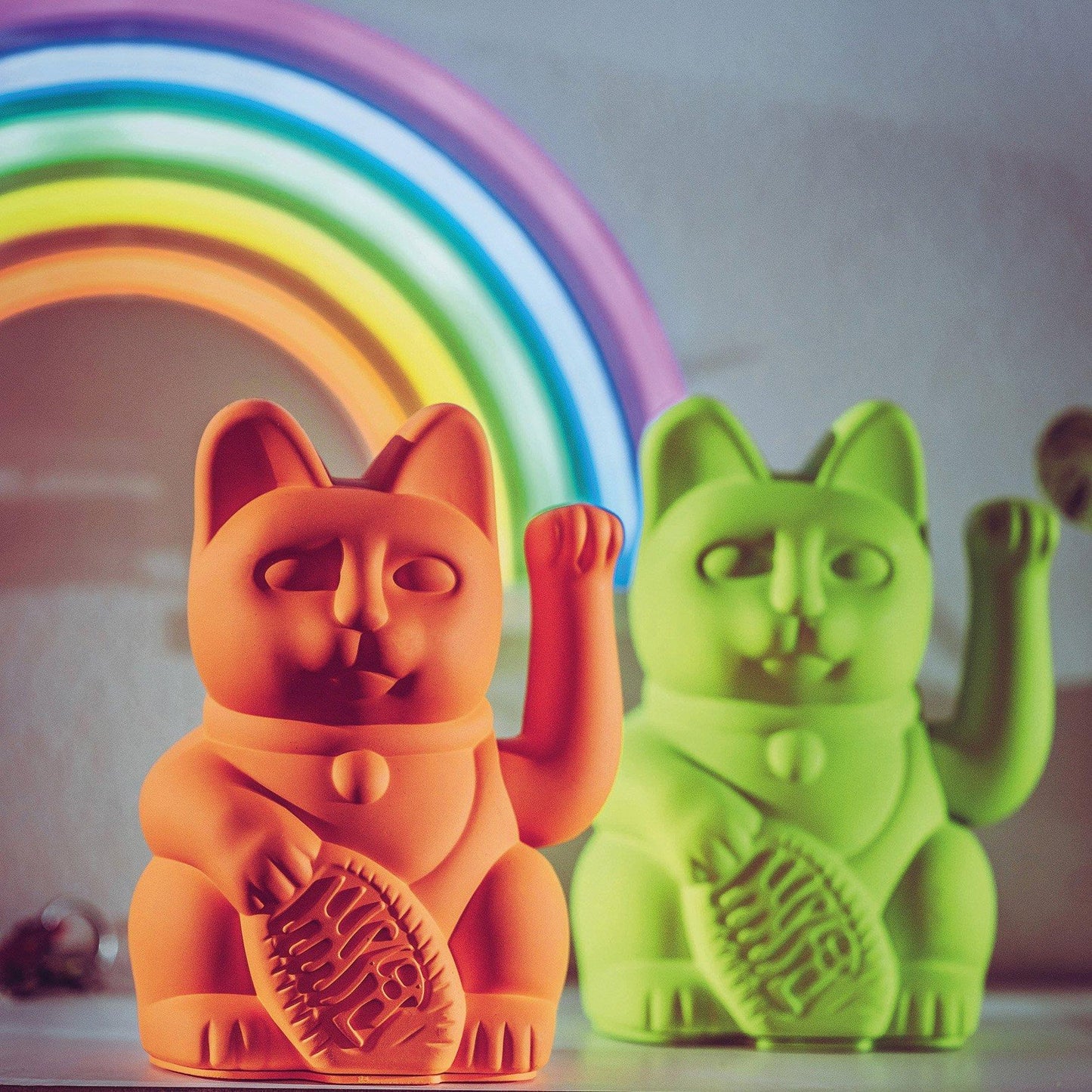 Lucky Cat Naranja Neón