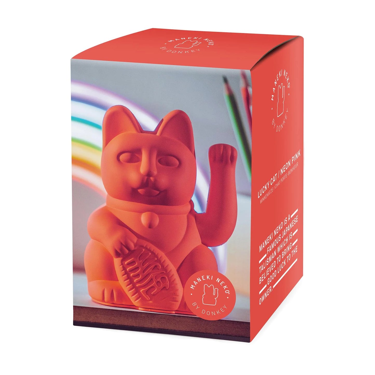 Lucky Cat Naranja Neón