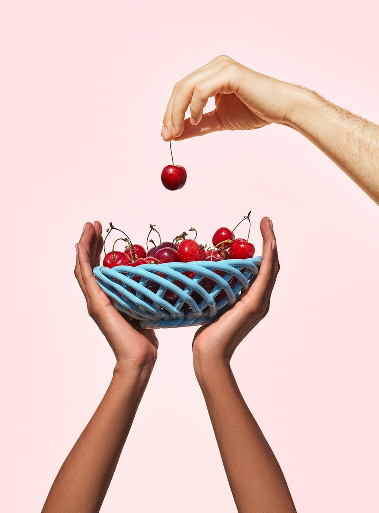 Cesta Sicilia Pequeña - Azul Claro