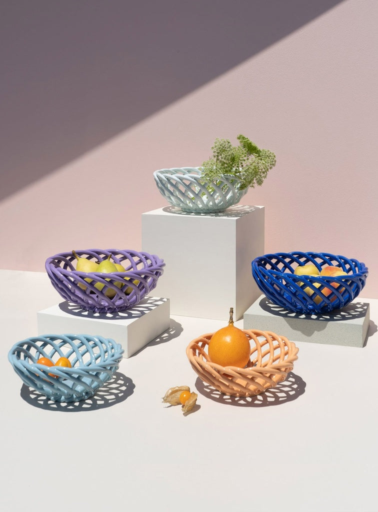 Cesta Sicilia Pequeña - Azul Claro