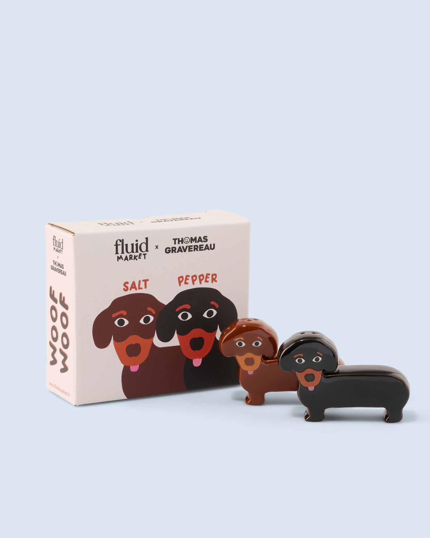 Salero y pimentero Teckel (Fluid Market x Thomas Gravereau)