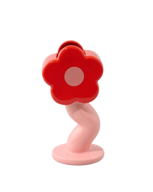 Jarrón Flor Curva