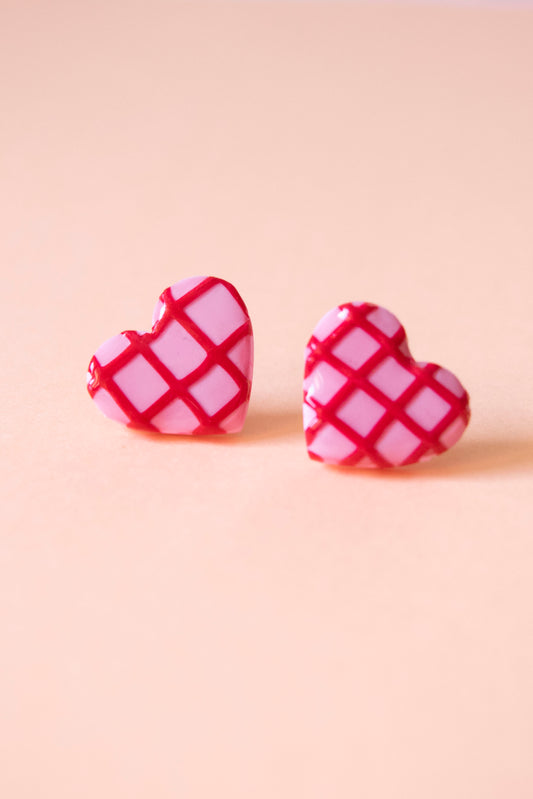 Pendientes Corazón Botón Mini