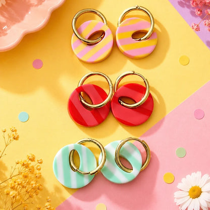 Pendientes Calypso (rosa y amarillo)