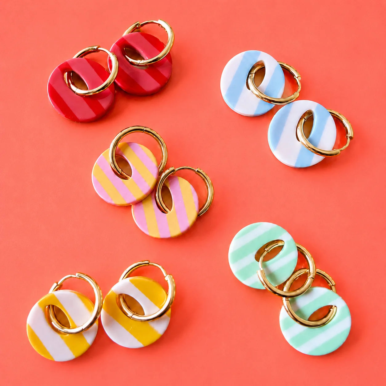 Pendientes Calypso (azul y blanco)