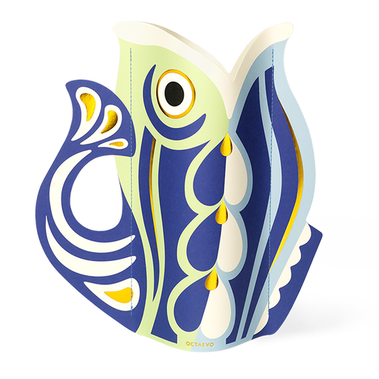 Jarrón de papel Fish