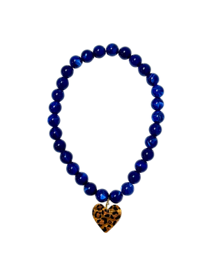Collar Wild Love con corazón leopardo