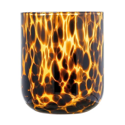 Vaso moteado efecto leopardo